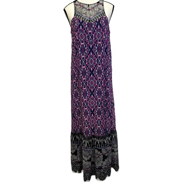 Express Aztec-Inspired Maxi Dress with Unique Halter Neckline - Size S/P - NWT - Picture 1 of 9